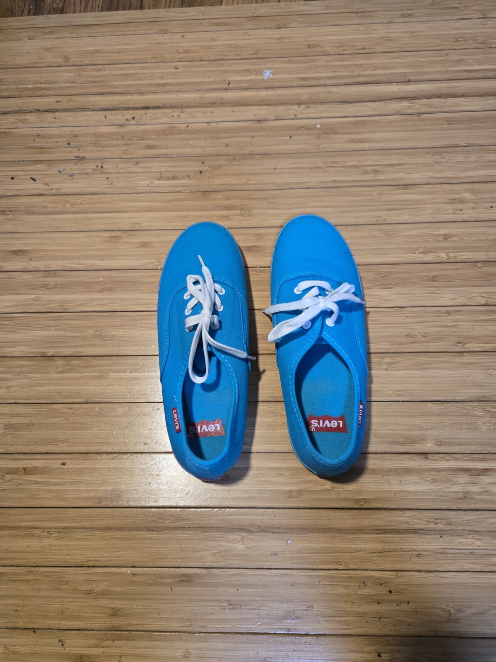 Levi's Women  Blue Canvas Lace-Up Shoes